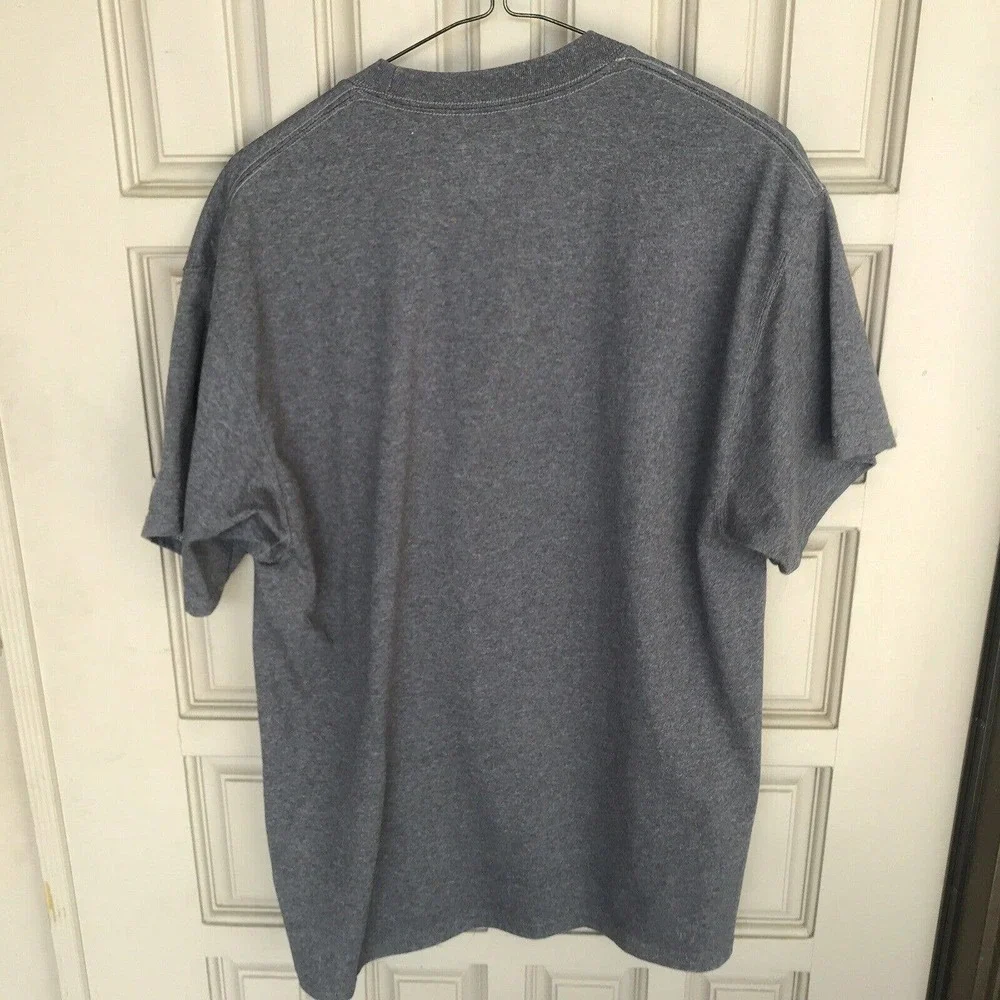 Champion T Shirt SzL Gray Short Sleeves Unisex Pre-Owned 9923 - Picture 2 of 9